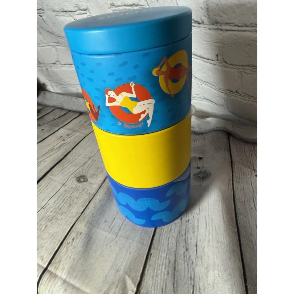 Teavana Starbucks‎ 6 oz Stackable  Swimmers Loose-leaf Tea Storage Tin